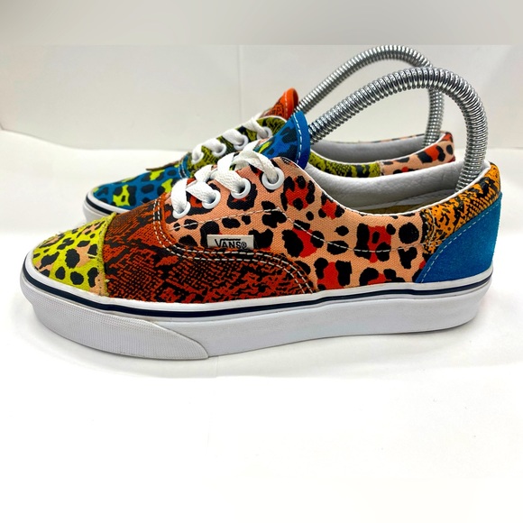 Vans Shoes - Vans Era Patchwork Animal Print Leopard/Snake Skateboard Shoes women’s size 6.5